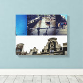 Fotocollage Amsterdam 2 Canvas Afdruk (Insitu (Houten vloer))