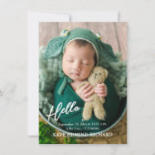 Fotocollage Baby Aankondiging van geboorte pasgebo (Voorkant)