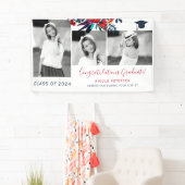 Fotocollage bann voor elegante florale graduatie spandoek (Insitu)