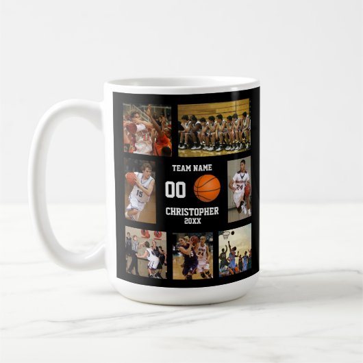Fotocollage Basketball Koffiemok (Links)