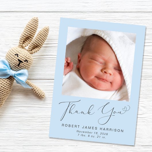 Fotocollage Bedankt Baby Boy Birth Aankondiging