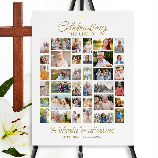 Fotocollage Begrafenis viering van het leven Welko Poster