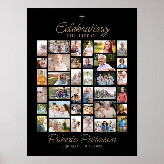 Fotocollage Begrafenis viering van het leven Welko Poster (Voorkant)