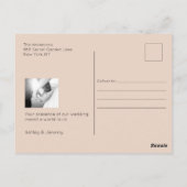 Fotocollage Beige Elegant Trouw Dankjewel Briefkaart (Achterkant)