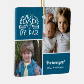 Fotocollage Best Dad van Par Keramisch Ornament (Rechts)