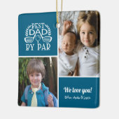 Fotocollage Best Dad van Par Keramisch Ornament (Links)