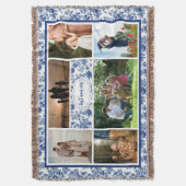 Fotocollage Beste moeder ooit  blauw toilet Deken (Voorkant Verticaal)