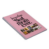 Fotocollage Beste Moeder ooit Retro Typografie Notitieboek (Rechterzijde)