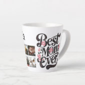 Fotocollage Beste Moeder ooit Script Retro Moeder' Latte Mok (Rechterhoek)