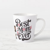 Fotocollage Beste Moeder ooit Script Retro Moeder' Latte Mok (Rechts)