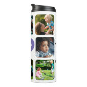 Fotocollage beste oma ooit tekst gepersonaliseerd thermosbeker (Geroteerd rechts)