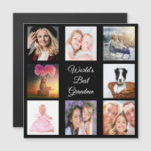 Fotocollage beste oma ter wereld zwarte magneet (Voorkant / Achterkant)