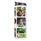 Fotocollage beste opa ooit tekst gepersonaliseerd thermosbeker (Geroteerd rechts)