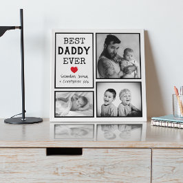 Fotocollage 'Beste papa ooit' Fotoplaat