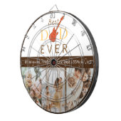 Fotocollage Beste papa ooit Moderne Vaderdag Dartbord (Voorkant Rechts)