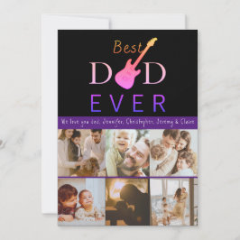 Fotocollage Beste papa ooit Moderne Vaderdag Feestdagenkaart