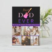 Fotocollage Beste papa ooit Moderne Vaderdag Feestdagenkaart (Staand voorkant)