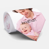 Fotocollage Beste papa ooit Vaderdag Stropdas (Opgerold)