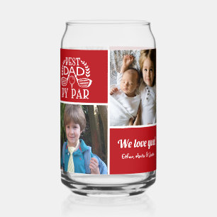 Fotocollage Beste Papa van Par Vaderdag Blikvorm Glas