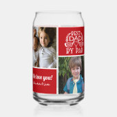 Fotocollage Beste Papa van Par Vaderdag Blikvorm Glas (Rechts)