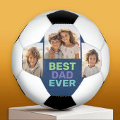 Fotocollage - Beste vader ooit - Whimsical Blue Voetbal