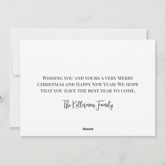 Fotocollage Black Plaid Merry Christmas Feestdagenkaart (Achterkant)