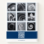 Fotocollage Blauw Wit Small Business Notitieboek (Achterkant)