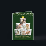 Fotocollage Boom Groen Lichtslinger Vouwkaart Feestdagen Kaart<br><div class="desc">Fotocollage Boom Groen Lichtslinger Vouwkaart Kerstkaart</div>