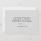 Fotocollage bruiloft Dank u platte Kaart | Gray (Achterkant)