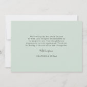 Fotocollage bruiloft Dank u platte Kaart | Mint (Achterkant)