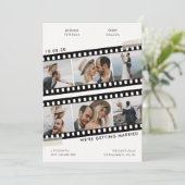 Fotocollage bruiloft kaart (Staand voorkant)