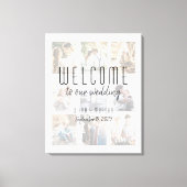 Fotocollage bruiloft welkom canvas afdruk (Voorkant)