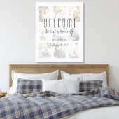 Fotocollage bruiloft welkom canvas afdruk (Insitu (Slaapkamer))