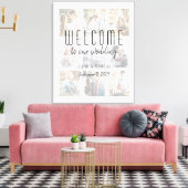 Fotocollage bruiloft welkom canvas afdruk (Insitu (Woonkamer))