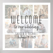 Fotocollage bruiloft welkomstbord poster (Voorkant)