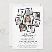 Fotocollage Celebration of Life Funeral Invitat Kaart (Voorkant)
