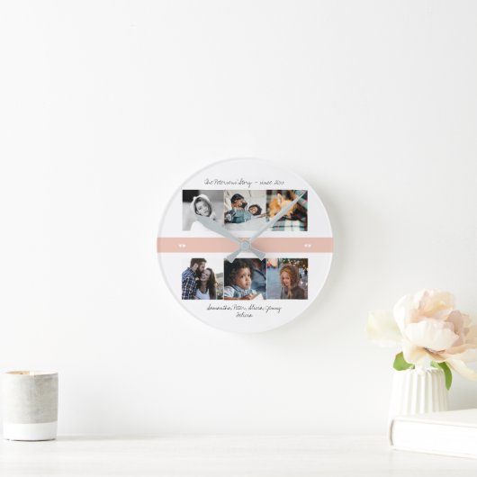 Fotocollage creëer je eigen  ronde klok (Huis)