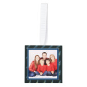 Fotocollage CUBE Kerstversiering Peacock Kubus Ornament (Voorkant)