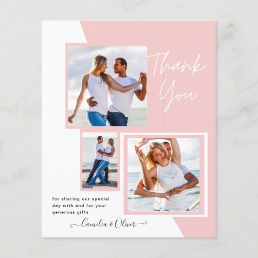 Fotocollage DANK JE WEL Bruiloft/Baby/Afsluitend/A (Voorkant)