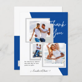 Fotocollage DANK JE WEL Bruiloft/Baby/Afsluiting/A Briefkaart