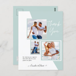 Fotocollage DANK JE WEL Bruiloft/Baby/Afsluiting/A Briefkaart