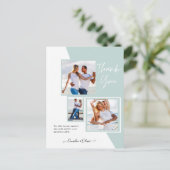 Fotocollage DANK JE WEL Bruiloft/Baby/Afsluiting/A Briefkaart (Staand voorkant)