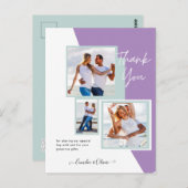 Fotocollage DANK JE WEL Bruiloft/Baby/Afsluiting/A Briefkaart (Voorkant / Achterkant)