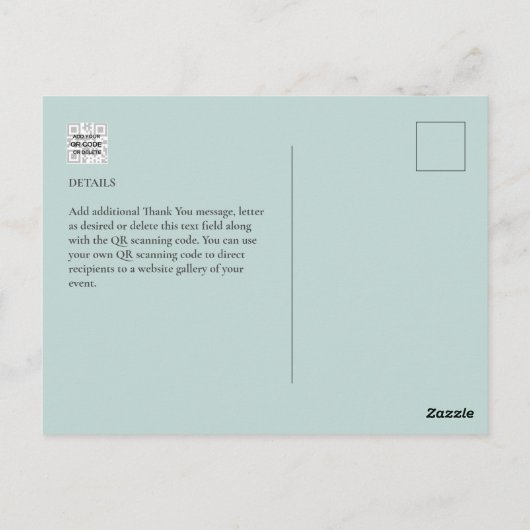 Fotocollage DANK JE WEL Bruiloft/Baby/Afsluiting/A Briefkaart (Achterkant)