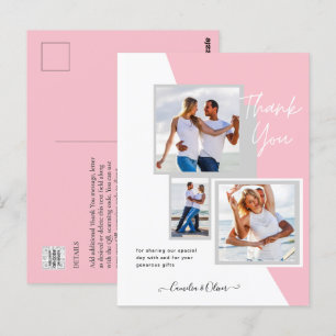 Fotocollage DANK JE WEL Bruiloft/Baby/Afsluiting/E Briefkaart