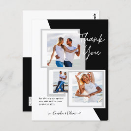 Fotocollage DANK JE WEL Bruiloft/Baby/Afsluiting/E Briefkaart