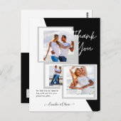 Fotocollage DANK JE WEL Bruiloft/Baby/Afsluiting/E Briefkaart (Voorkant / Achterkant)