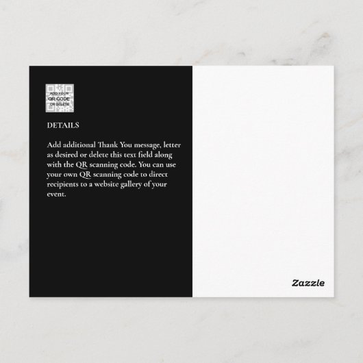 Fotocollage DANK JE WEL Bruiloft/Baby/Afsluiting/E Briefkaart (Achterkant)