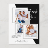 Fotocollage DANK JE WEL Bruiloft/Baby/Afsluiting/E Briefkaart (Voorkant)