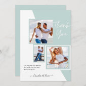 Fotocollage DANK JE WEL Bruiloft/Baby/Afsluiting/E Kaart (Voorkant / Achterkant)